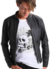 Men's Juan Cafe Racer Leather Jacket