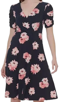 Tommy Hilfiger Petite Women's Floral-Print Fit & Flare Dress