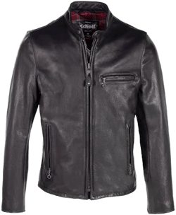 Schott NYC Cafe Racer Leather Jacket Men's