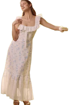Clara Cotton Floral Maxi Dress