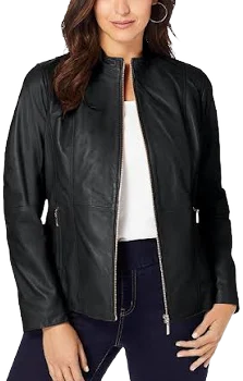 Jessica London Plus Size Leather Jacket