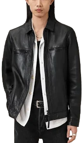 Allsaints Men's Luck Slim Fit Leather Jacket