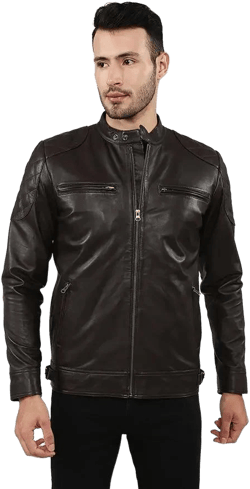 Men's Leather Racer Jacket