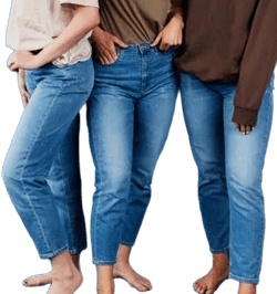 Women's High-Waisted Stretch Tapered Organic Recycled Cotton Jeans