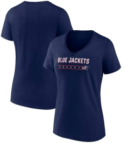 Fanatics Women's Columbus Blue Jackets Iconic V-Neck T-Shirt