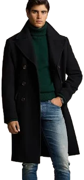 Ralph Lauren Men's Polo Soft Tailored Wool-Blend Car Coat