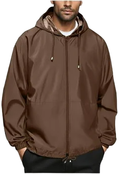 Men's Waterproof Packable Rain Jacket with Hood