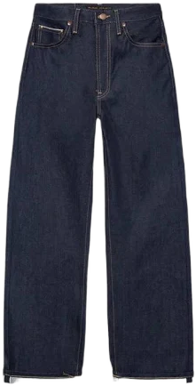 Nudie Jeans Women's High Waist Loose Fit Organic Denim Jeans
