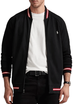 Polo Ralph Lauren Men's Big & Tall Double-Knit Mesh Bomber Jacket