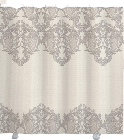 Ambesonne Taupe Shower Curtain, Lace Like Framework Borders with Details Delicate Intricate Retro Dated Print, Cloth Fabric Bathroom Decor Set with Hooks, 69" W x 75" L, Taupe 69"W x 75"L (Pack of 1) Taupe