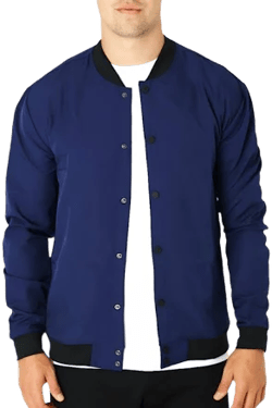 Men's Lightweight Bomber Jacket with Snaps