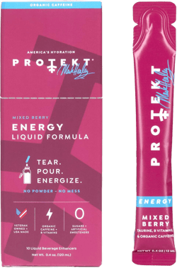 Zero Sugar Energy Drinks - Keto Natural Mix, Liquid Vitamin B Drink, Organic Caffeine Blend, On-the-Go Liquid Pack, Zero Sugar Mixed Berry Energy Packets by Mark Healey,Pack of 10 Mixed Berry 0.4 Ounce (Pack of 10)