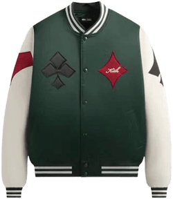 Kith x Batman Joker Satin Bomber Jacket Ivy Green