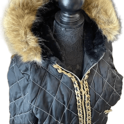 Baby Phat Puffer Jacket with Faux Fur Hood