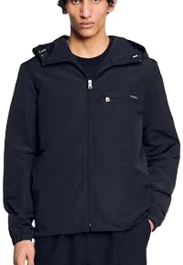 Sandro Men's Regular Fit Nylon Windbreaker