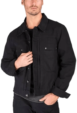 Level 7 Men's Heavy Washed Canvas Trucker Jacket