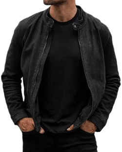 Men's Thursday Boot Company Black Leather Racer Jacket