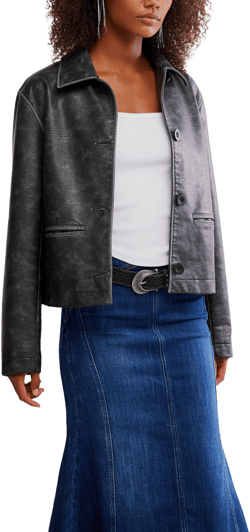 Free People Women's Hera Vegan Leather Jacket