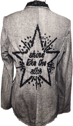 Casting Jackets & Coats | Casting - Beaded Shimmer Star Jacket | Color: Black/Gray | Size: 6 | Passioncompass's Closet