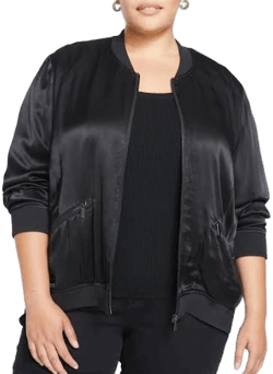 Universal Standard Women's Satin Bomber Jacket