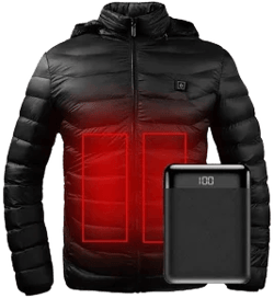 Zincera Men's Snap On Heated Electric USB Battery Jacket