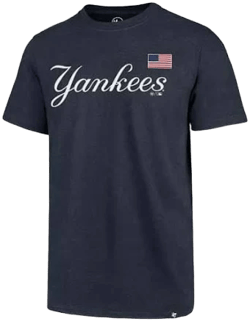 New York Yankees Men's 47 Brand Navy USA Club T-Shirt Tee - Small
