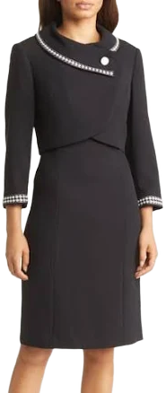 Tahari Women's Asl Beaded Jacket & Sheath Dress