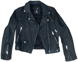 Zara Black Faux Leather Biker Jacket