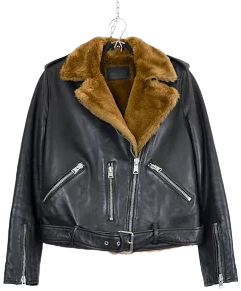 Allsaints Shearling Leather Aviator Jacket
