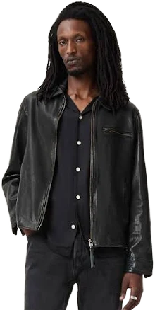 Allsaints Men's Miller Regular-fit Lambskin Leather Jacket