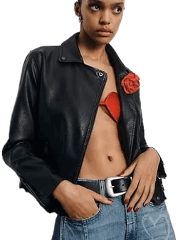Anthropologie Saige Faux-Leather Moto Jacket