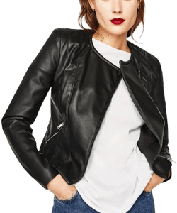 Zara Faux Leather Biker Jacket
