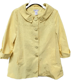 Worthington Bright Yellow Oversized Button Outerwear Jacket Woman's