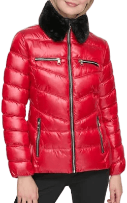 KARL LAGERFELD Paris Women's Fur Trimmed Puffer Shorts