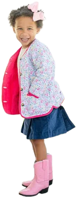 Ruth and Ralph Kids Floral Quilted Jacket