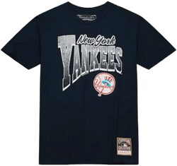 Mitchell and Ness Men's New York Yankees Arched Vintage Logo T-Shirt