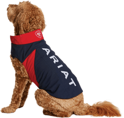 Ariat Team Softshell Dog Jacket - Insulated, Water Repellant Pet Coat Large Navy Blue