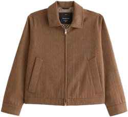 Abercrombie & Fitch Men's Cropped Wool-Blend Jacket