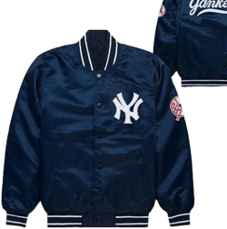 New York Yankees Men's Satin Varsity Jacket