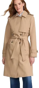 Lands' End Women's Squall Waterproof Modern Trench Raincoat