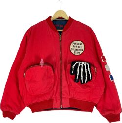 Vintage 90s Japanese Brand Kangaroo Pocket Bomber Zipper Jacket