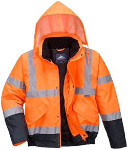 Waterproof Class 3 Hi-Vis 2-Tone Padded Bomber Jacket Portwest S266