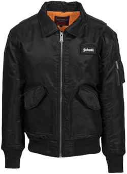 Schott NYC Men's Water Resistant Satin Flight Jacket