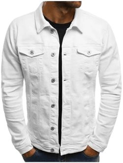 Men's Lightweight Slim Fit Imitation Denim Jacket