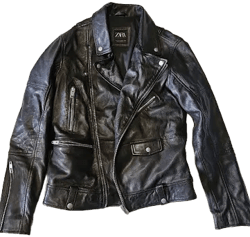 Zara SHEEP LEATHER MOTO MOTORCYCLE BIKER JACKET