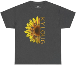 Brand Flower Printed Round Neck Short Sleeve T-shirt