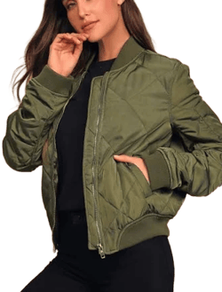 Lulus Quilted Bomber Jacket