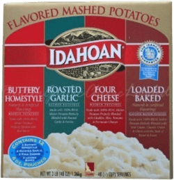 Idahoan Flavored Mashed Potatoes, Made with Gluten-Free 100-Percent Real Idaho Potatoes, Variety Pack of 12 Pouches (4 Servings Each)