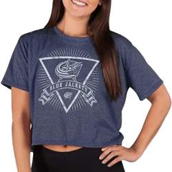 Concepts Women's Columbus Blue Jackets Quest Triangle T-Shirt
