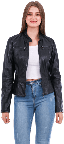 Genuine Leather Biker Jacket